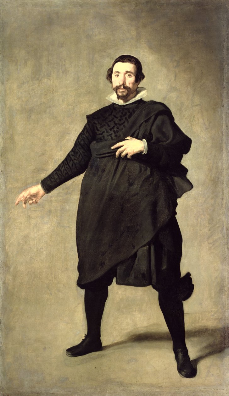Portræt af bøffelen Pablo de Valladolid, ca. 1632 swed av Diego Velázquez