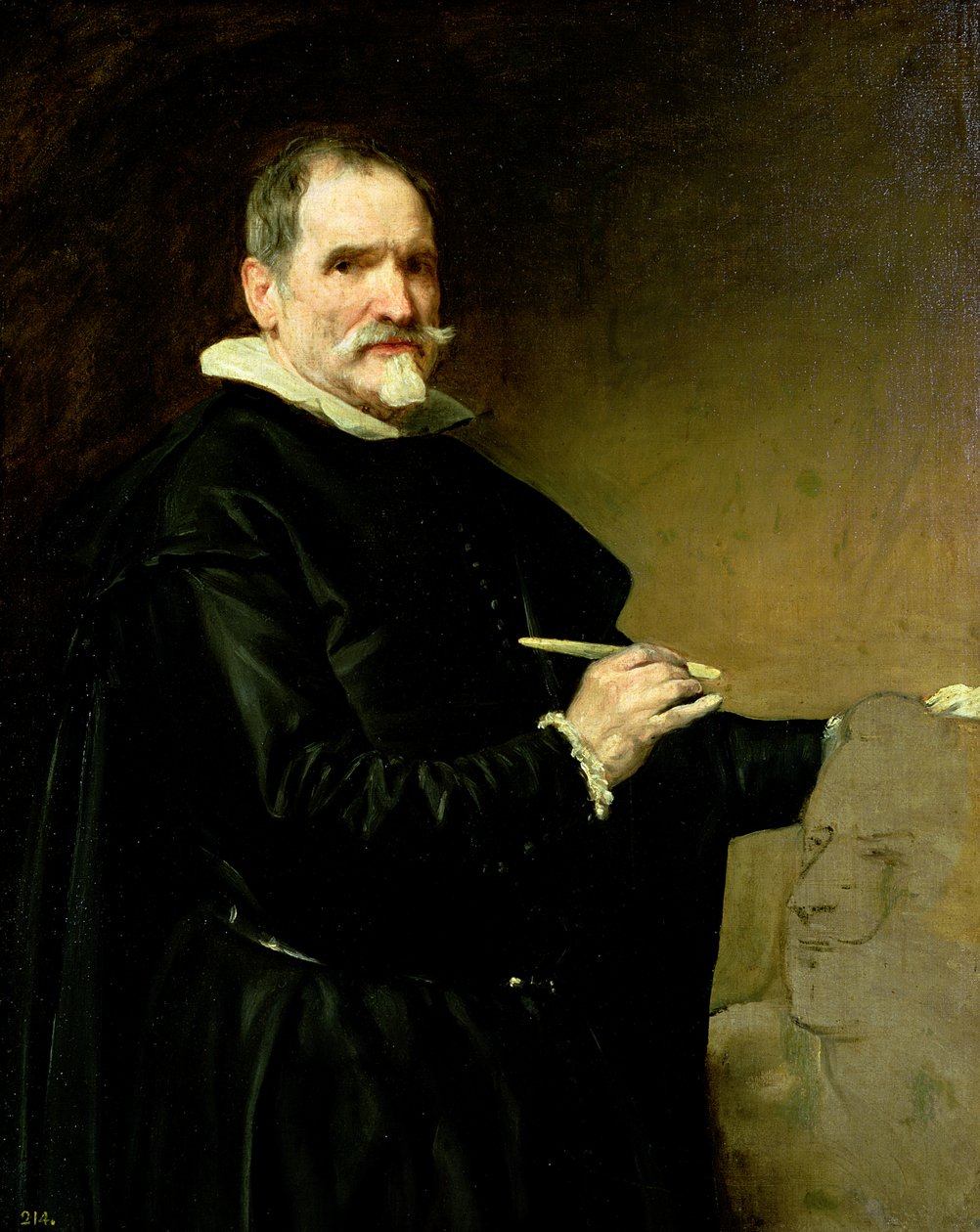Porträtt av skulptören, Juan Martinez Montanes (1568-1649) 1635 av Diego Velázquez