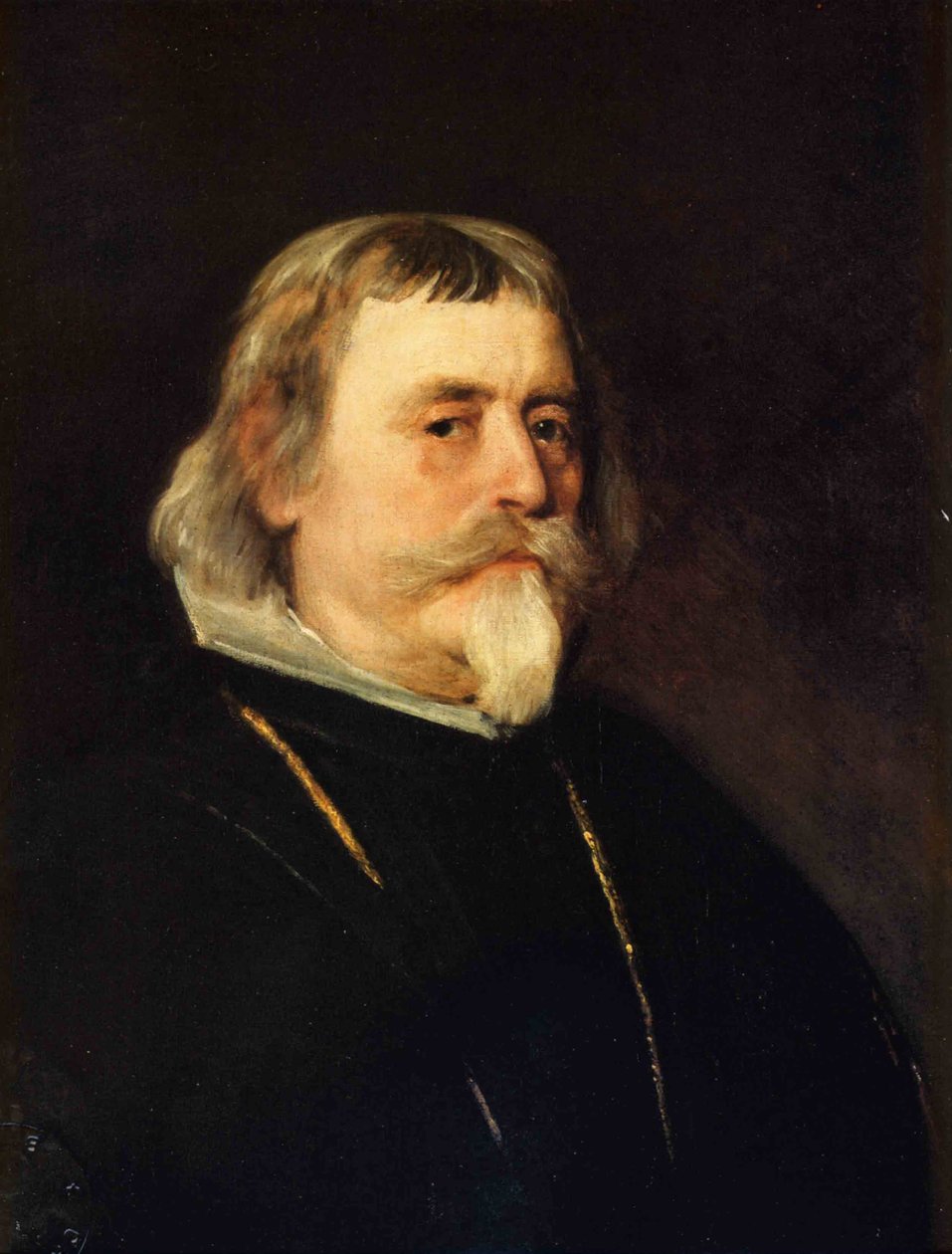 Porträtt av en gammal herre med guldkedja och medaljkors, detalj av Diego Velázquez