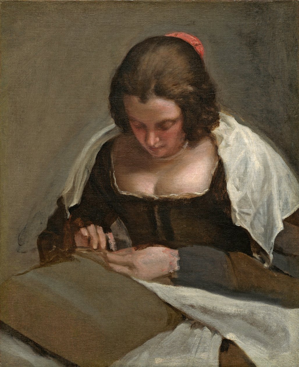 Nålkvinnan, ca 1640-50 av Diego Velázquez