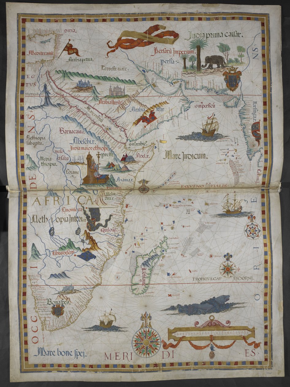 Illustration från "Queen Mary Atlas" av Diego Homem