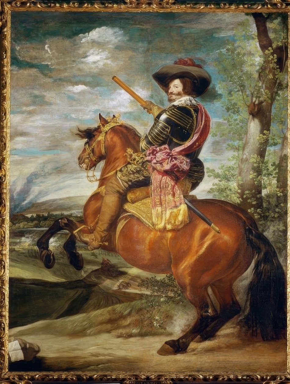 Greve hertig av Olivares zu Pferde av Diego Velázquez