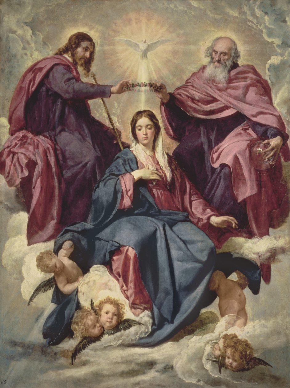 Jungfruns kröning, ca 1641-42 (olja på duk) av Diego Velázquez