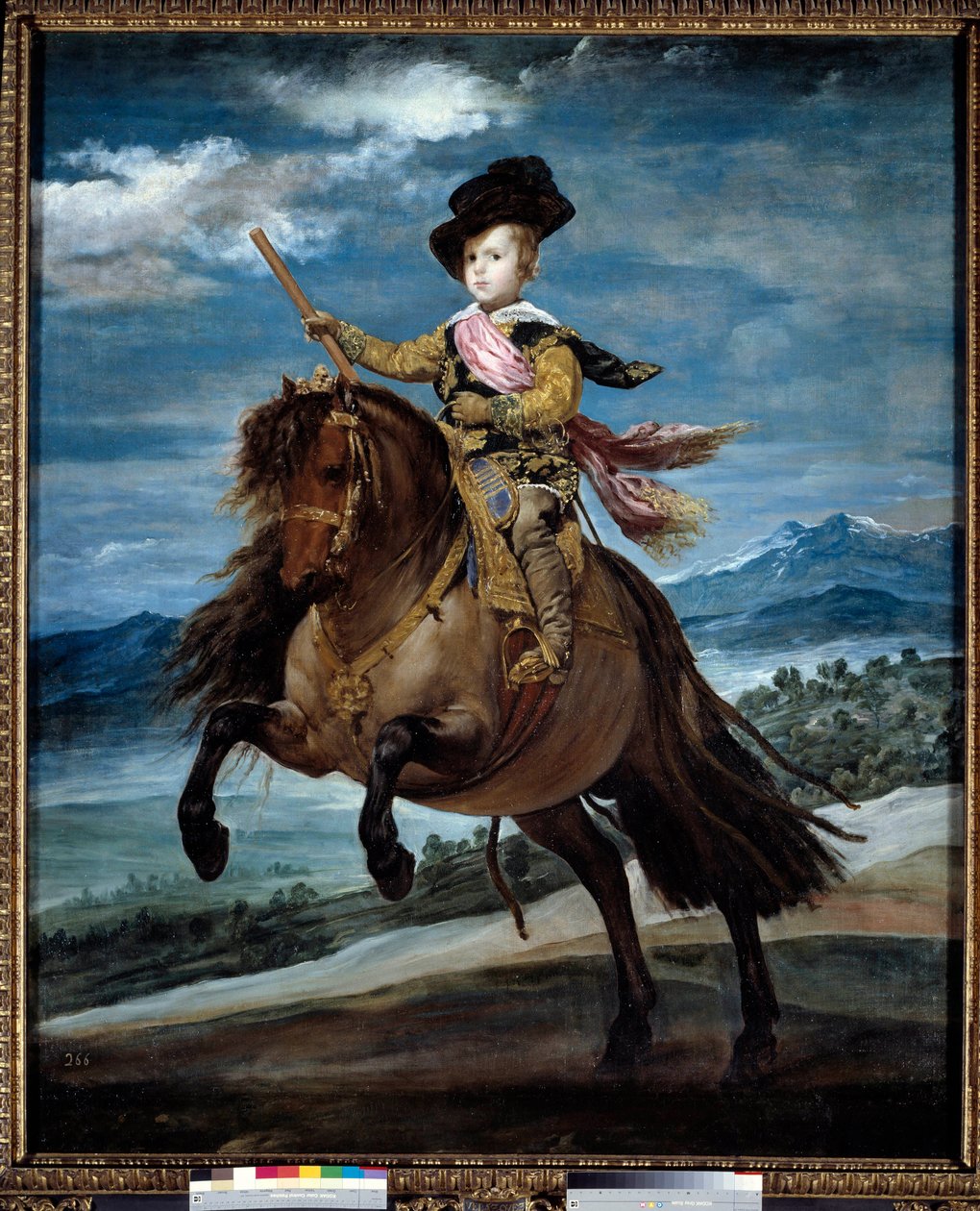 Ryttarporträtt av prins Baltasar Carlos (1629-1646). Målning av Diego Rodriguez de Silva y Velasquez (1599-1660) av Diego Velázquez