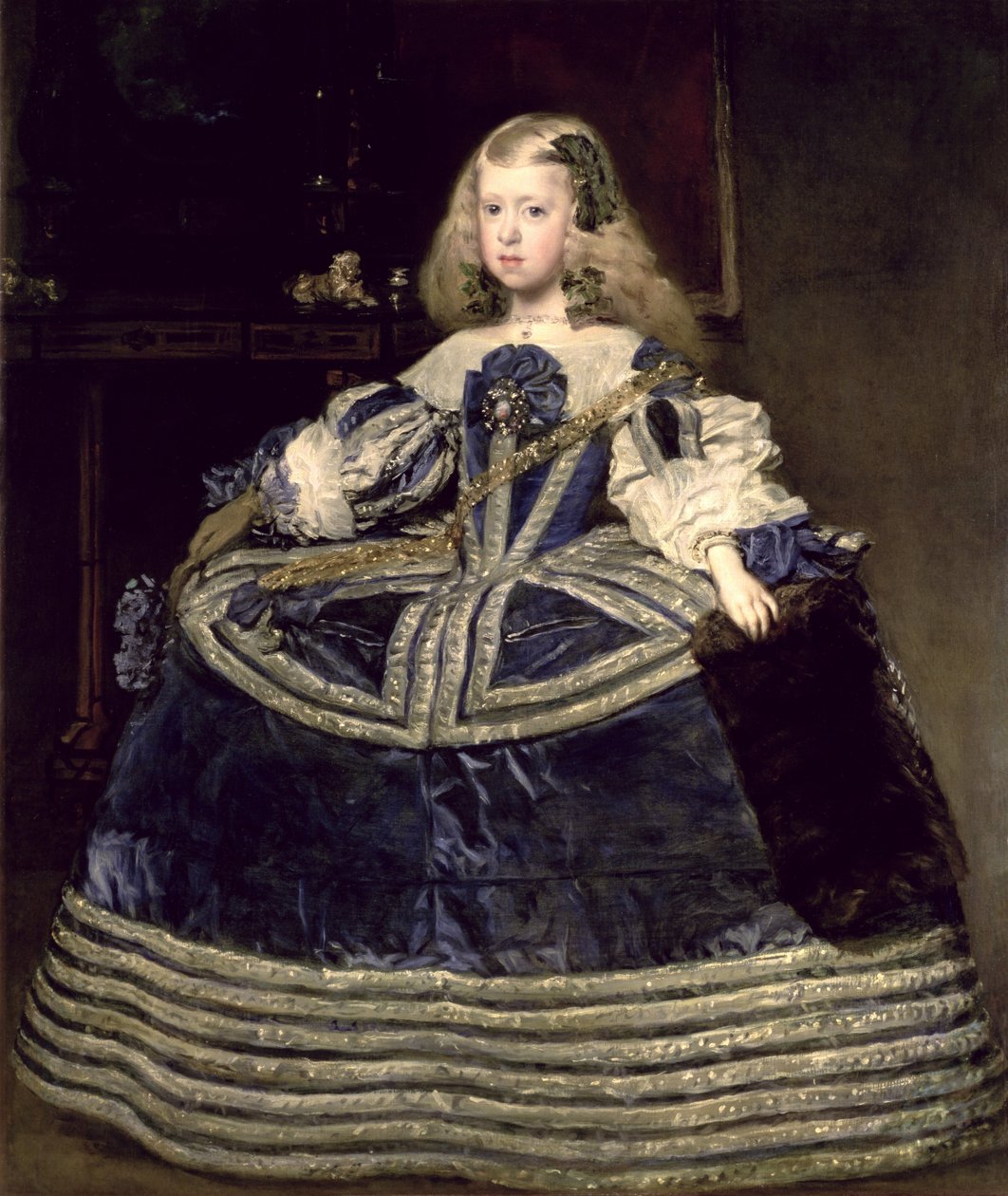 Infanta Margarita Teresa i en blå klänning av Diego Velázquez