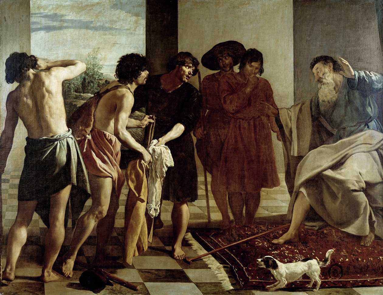 Jacob får Giuseppes tunika av Diego Rodriguez de Silva y Velazquez