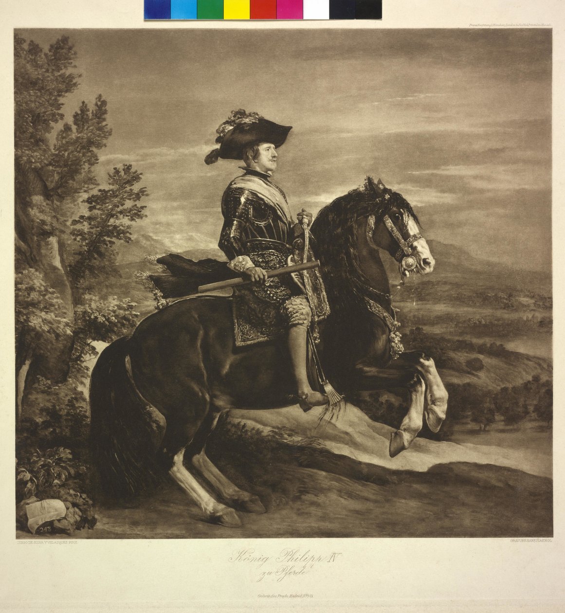 Kung Filip IV till häst (heliografi) av Diego Rodriguez de Silva y Velazquez