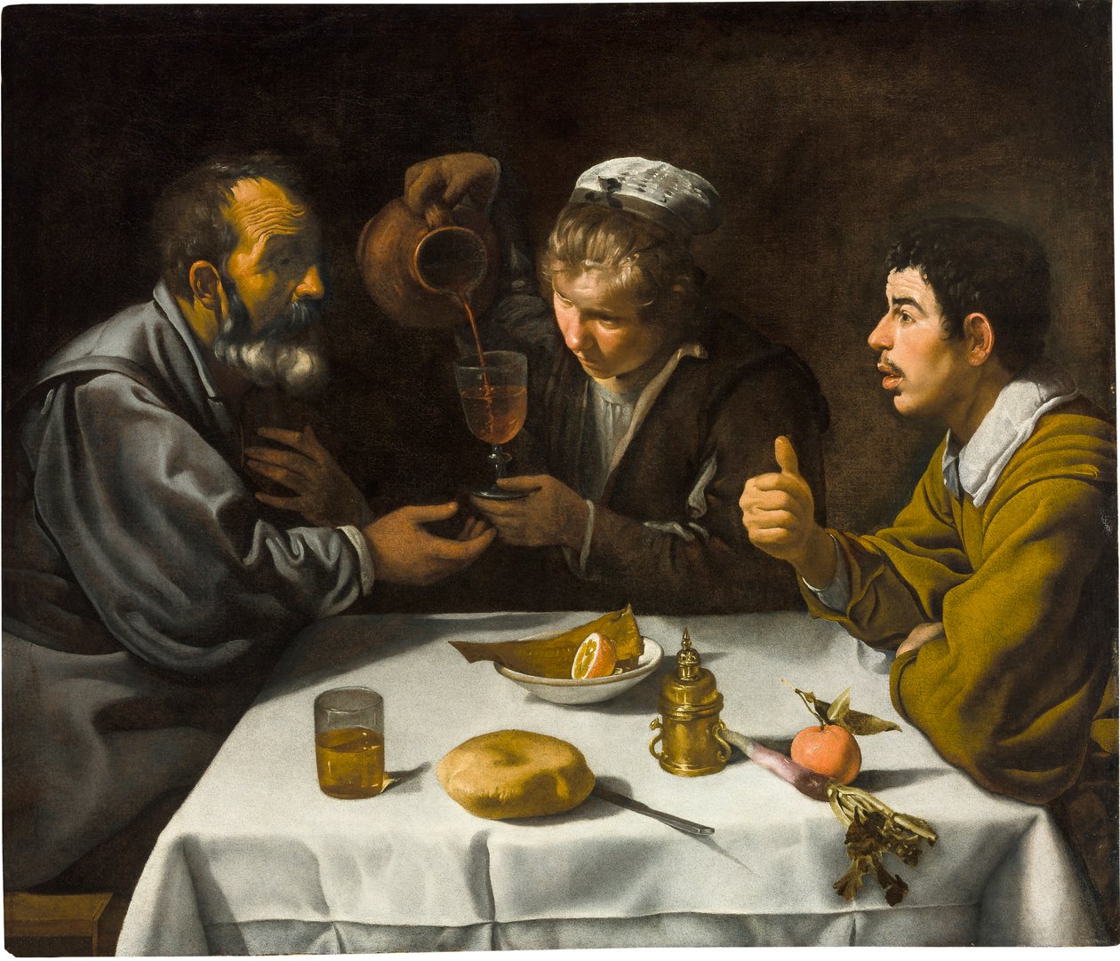 Le dejeuner - Lunchen, av Velazquez, Diego (1599-1660). Olja på duk, ca. 1618. Mått : 96x112 cm. Szepmuveszeti Muzeum, Budapest av Diego Velázquez