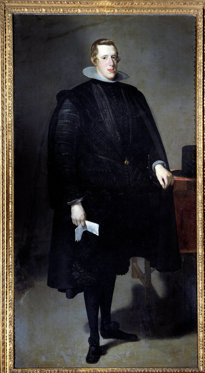 Porträtt till fots av Filip IV (1605 - 1665). Målning av Diego Rodriguez de Silva y Velasquez (1599-1660) av Diego Velázquez