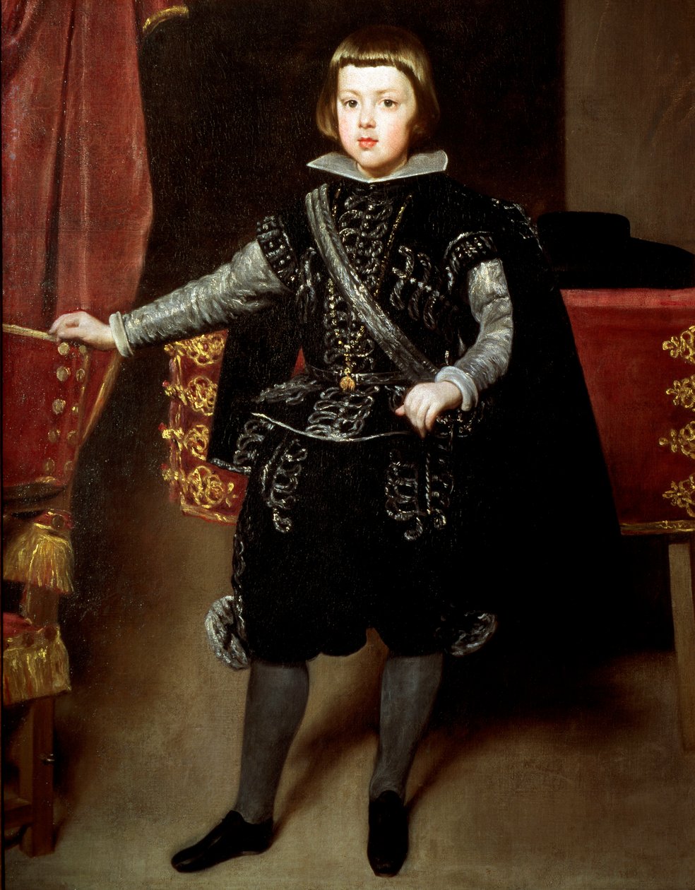Porträtt av Baltasar Carlos av Spanien (olja på duk av Diego Velázquez
