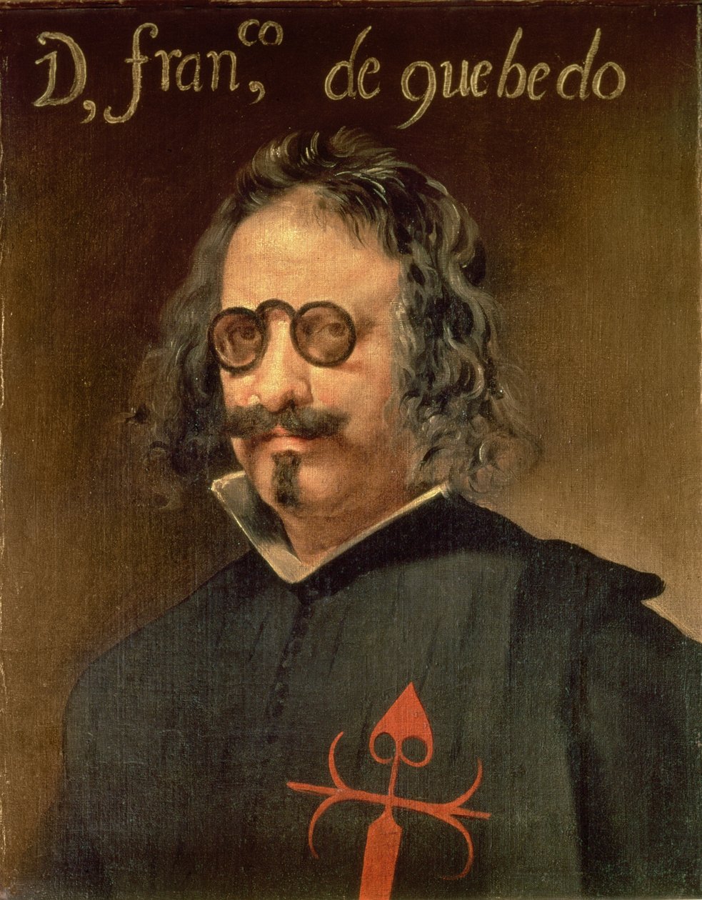 Porträtt av Francisco de Quevedo y Villegas (1580-1645) (olja på duk) av Diego Velázquez