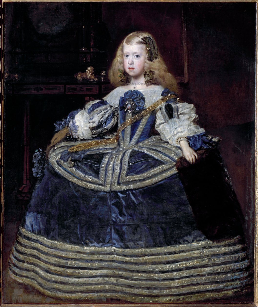 Porträtt av Margaret Teresa, infanta av Spanien och kejsarinna av det heliga romerska riket (olja på duk av Diego Velázquez