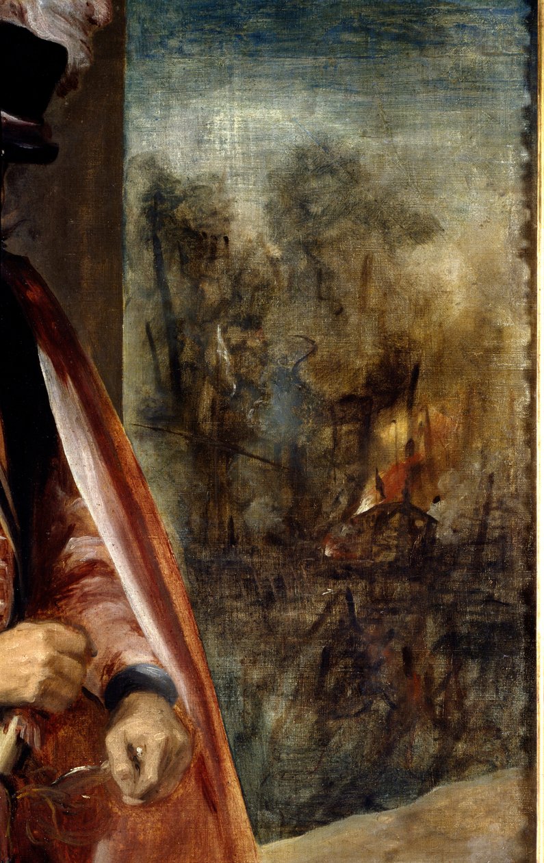 Porträtt av en gycklare känd som Don Juan av Österrike Detalj. Målning av Diego Rodriguez de Silva y Velasquez (1599-1660) av Diego Velázquez