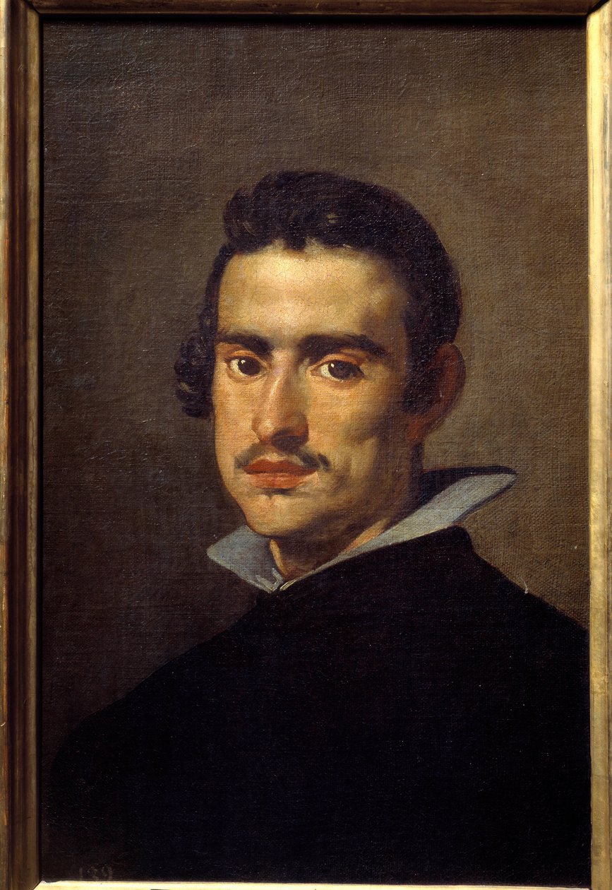 Porträtt av en ung man (förmodar självporträtt). Målning av Diego Rodriguez de Silva y Velasquez (1599-1660) av Diego Velázquez