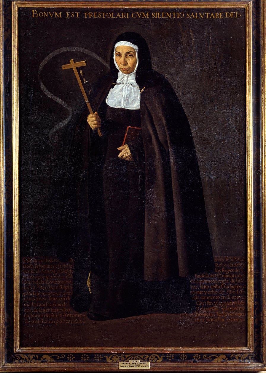 Porträtt av mamma Jeronima de la Fuente. Målning av Diego Rodriguez de Silva y Velasquez (1599-1660) av Diego Velázquez