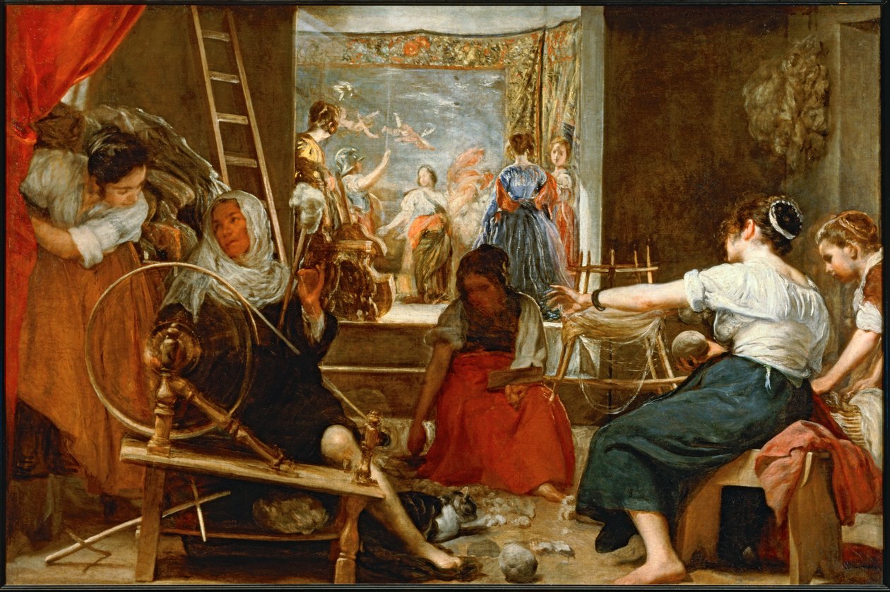 Fabeln om Arachne ... (målning på duk) av Diego Rodriguez de Silva y Velazquez