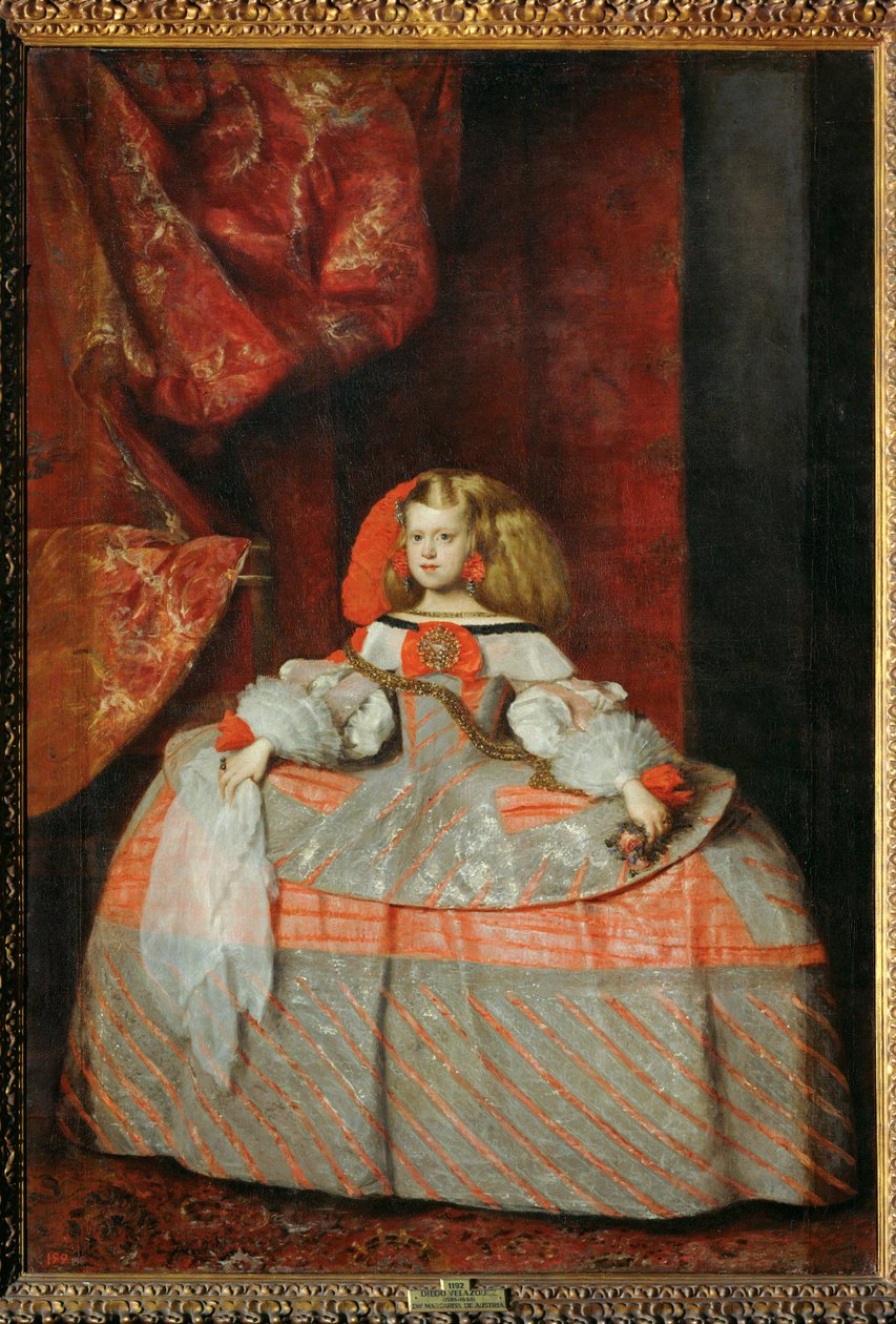 Infanta Margarita Teresa i rosa klänning ... (målning på duk) av Diego Rodriguez de Silva y Velazquez