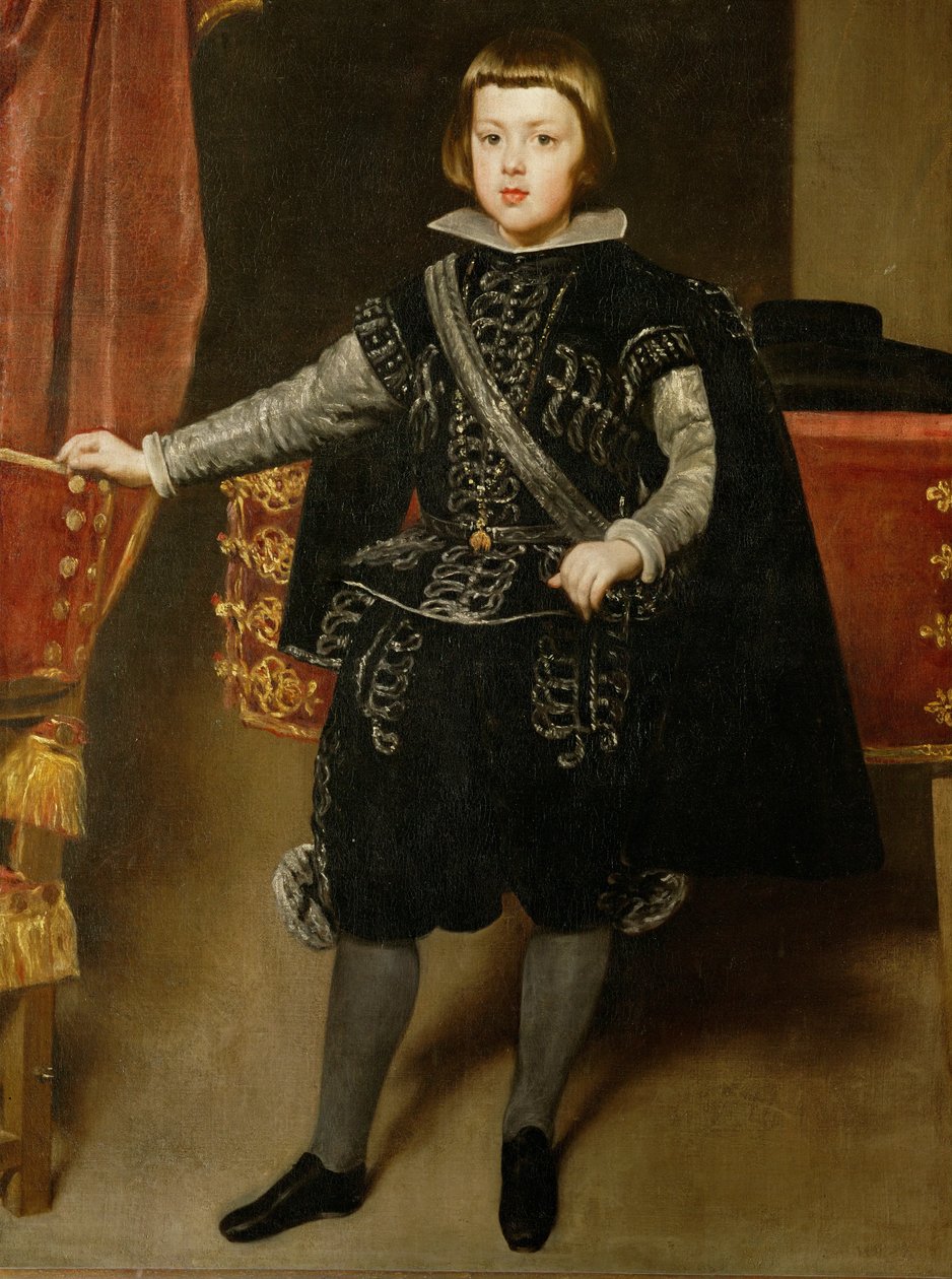 Infanten Baltasar Carlos, ende son till kung Filip IV av Spanien och hans hustru Isabella ... (målning på duk) av Diego Rodriguez de Silva y Velazquez