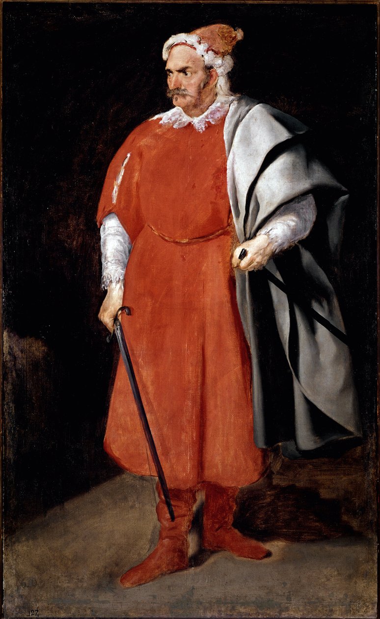 The Jester Barbarroja (olja på duk av Diego Velázquez