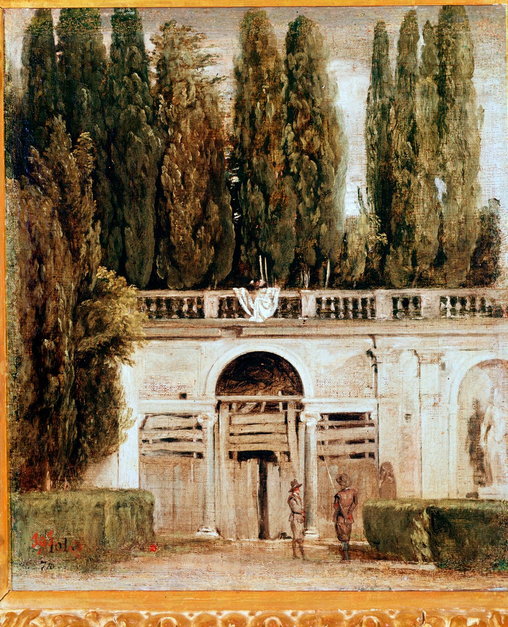 Utsikt över Medicisvillans trädgård (olja på duk, ca 1649) av Diego Velázquez