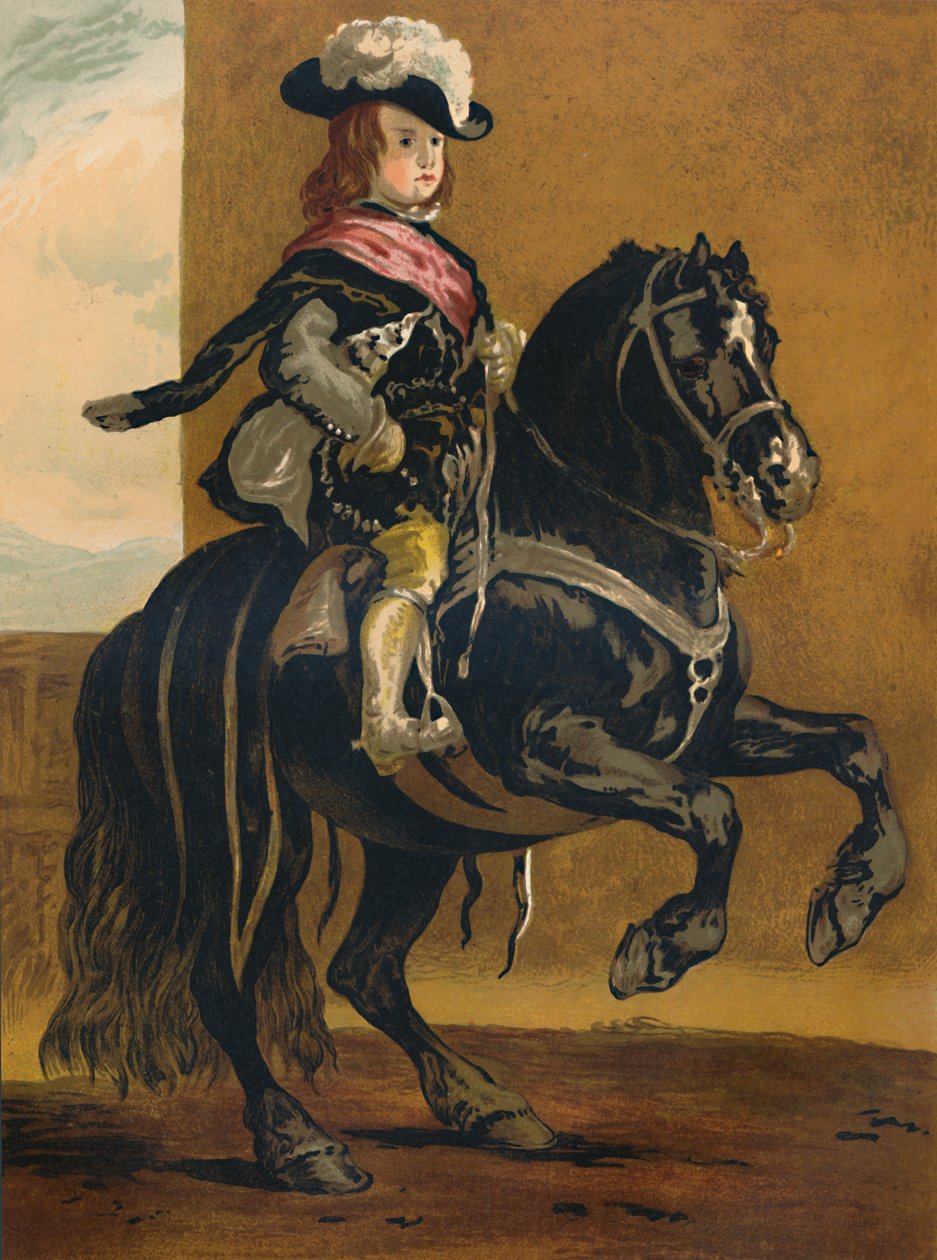 En elev från La Haute Ecole - Don Balthazar, Spädbarn från Spanien, c1640, c1879. av Diego Velázquez
