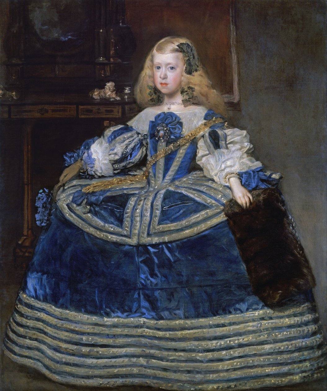 Infanta Margarita Teresa i blå klänning av Diego Velázquez