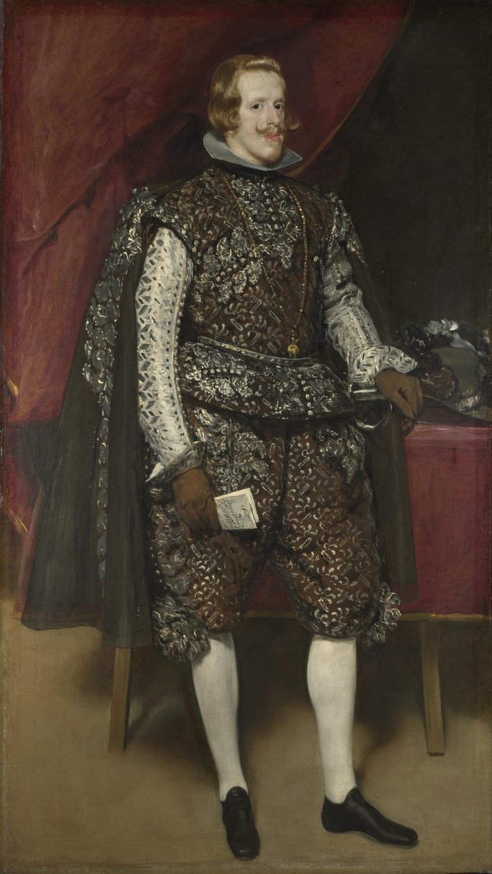 Filip IV av Spanien i brunt och silver, ca 1631 av Diego Velázquez