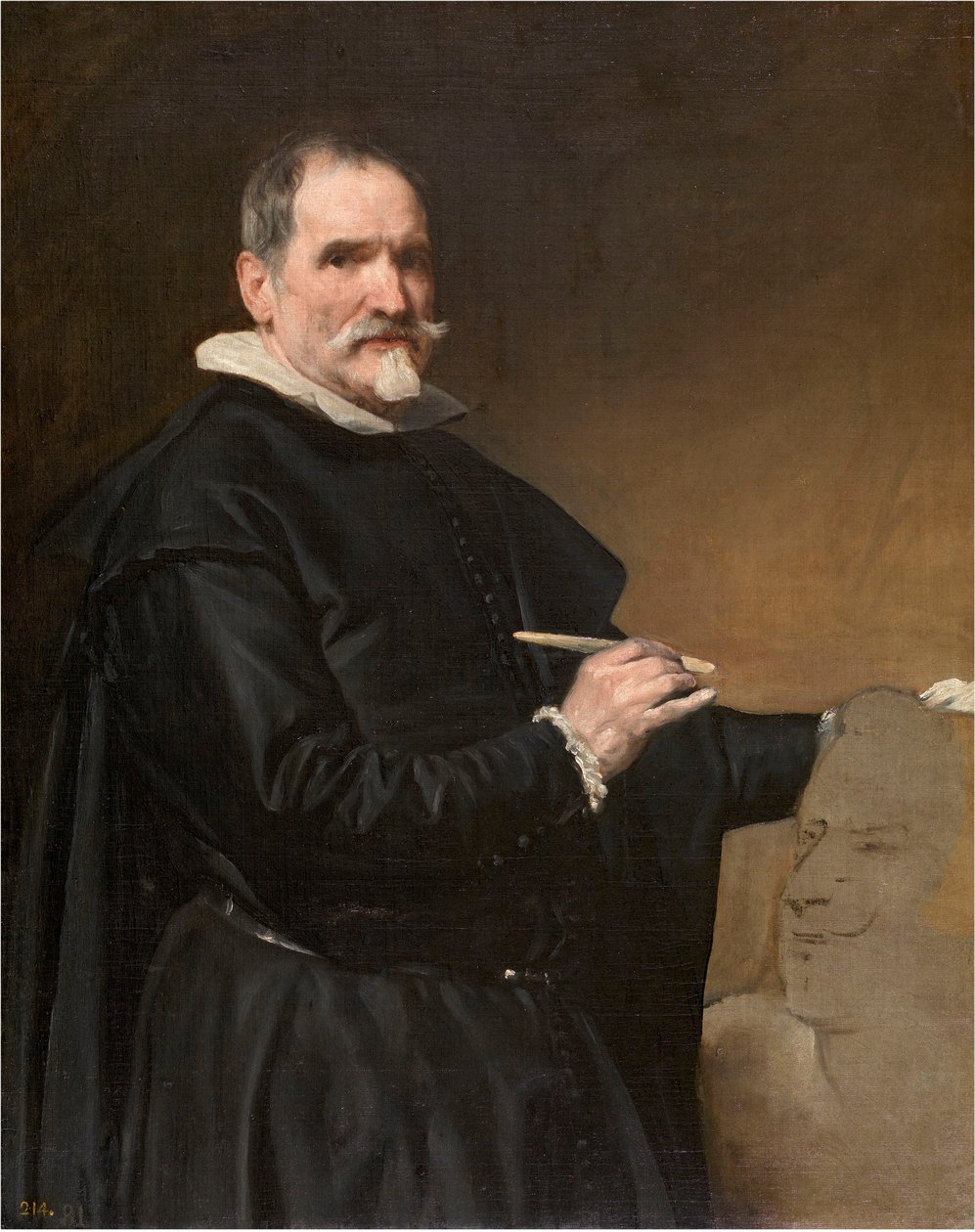 Porträtt av Juan Martínez Montañés 1568-1649, 1635-1636. av Diego Velázquez