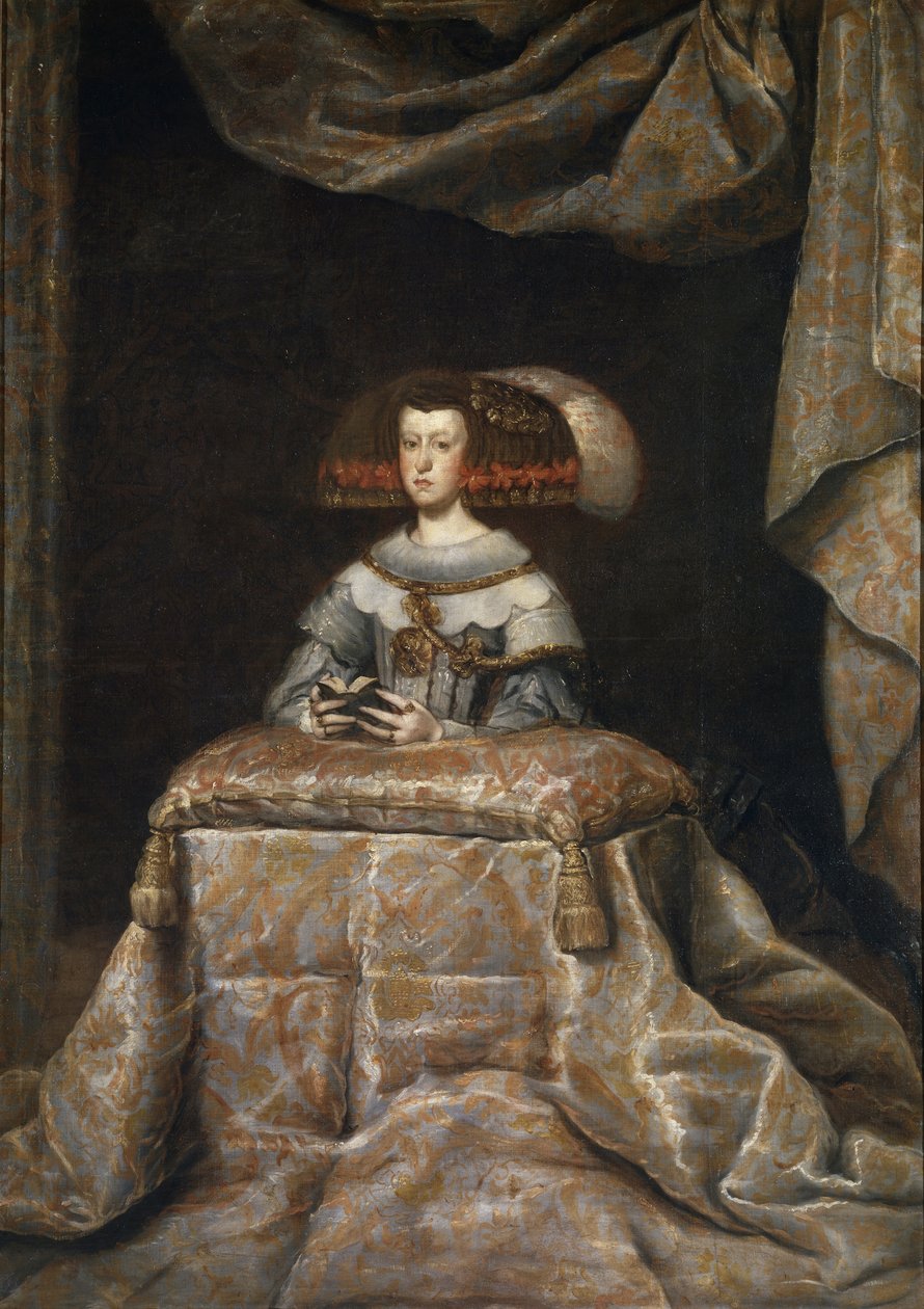 Porträtt av Mariana av Österrike 16341696, ber, ca. 1655 av Diego Velázquez