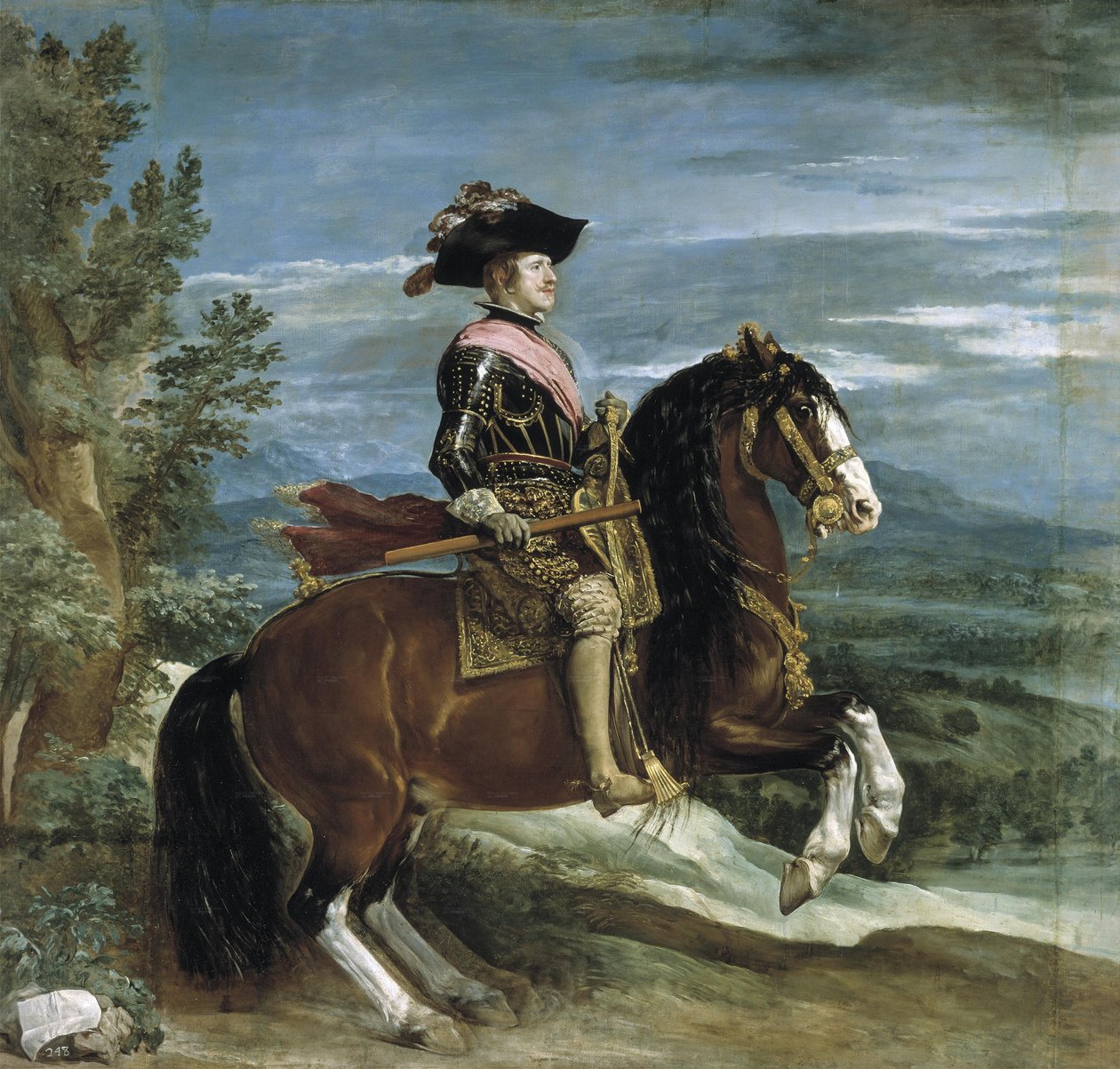Ridsporträtt av kung Filip IV av Spanien av Diego Velázquez