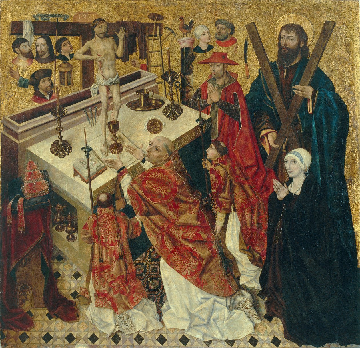 Sankt Gregorius den stores mässa av Diego de la Cruz