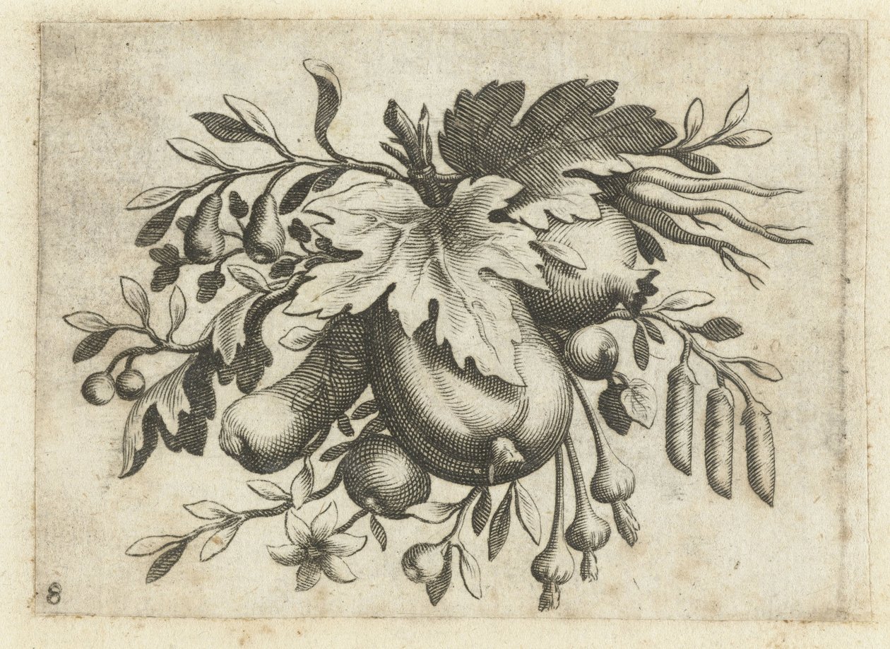 Festoen van Vrutten Liten fruktbok användbar för resor (serietitel) av Dietrich Krüger (attributed to)