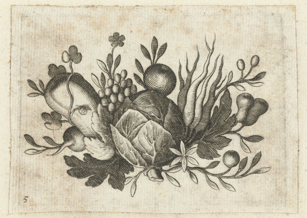 Festoen van Vrutten Liten fruktbok användbar för resor (serietitel) av Dietrich Krüger (attributed to)