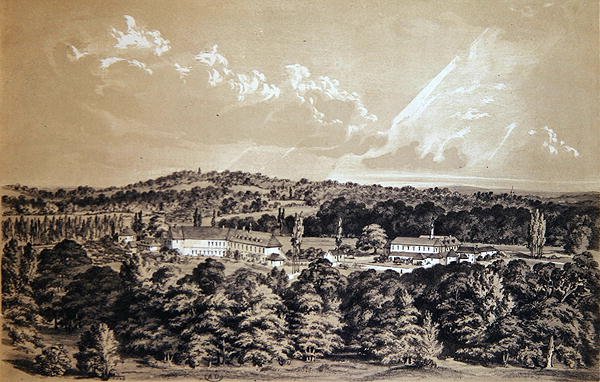 La Grande Trappe, ca 1860 (litho) av Dieudonne Auguste (after) Lancelot