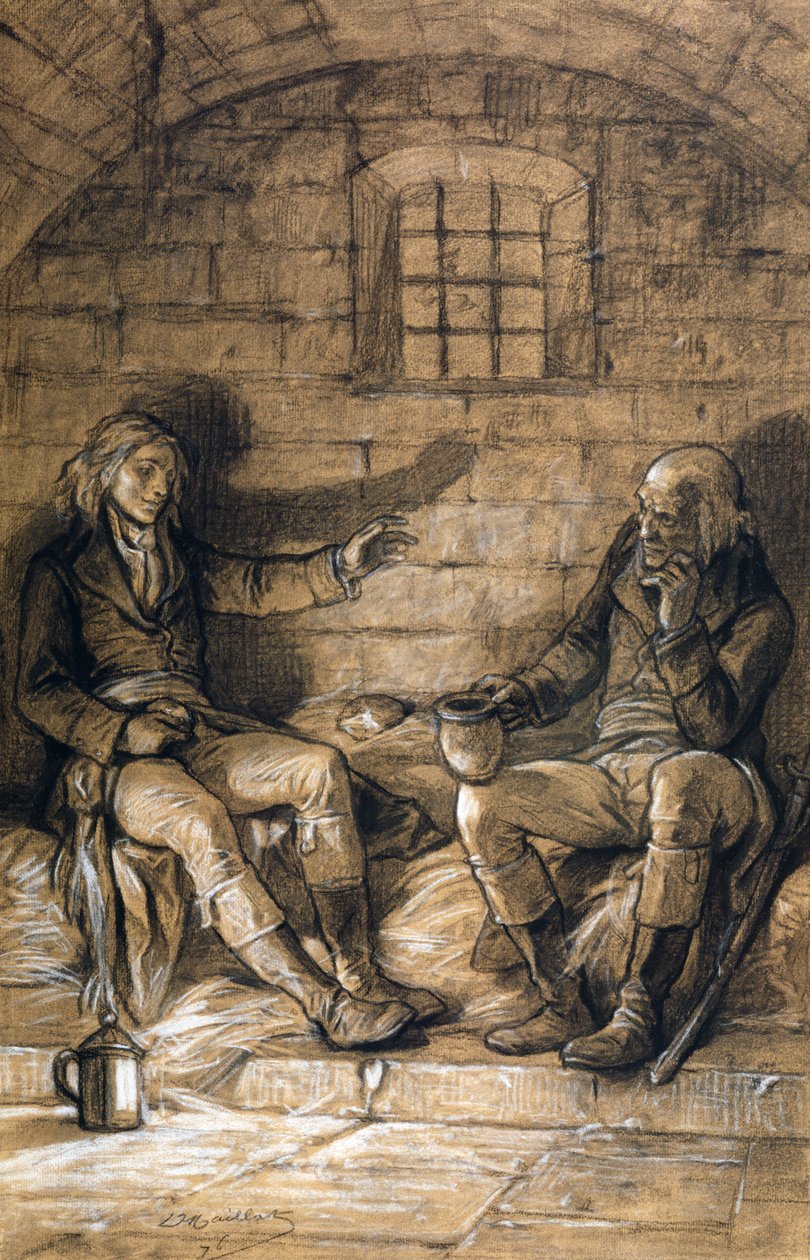Simourdin och Gauvrais, illustration till "Quatrevingt-Treize" (1874) av Victor Hugo (1802-85) av Diogene Ulysse Napoleon Maillart