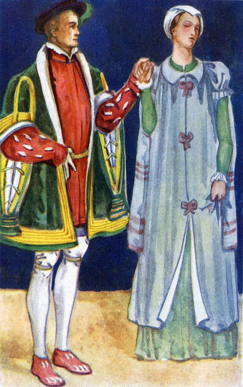 Parets dräkt under Edward VI:s regeringstid (1547-1553) av Dion Clayton Calthrop