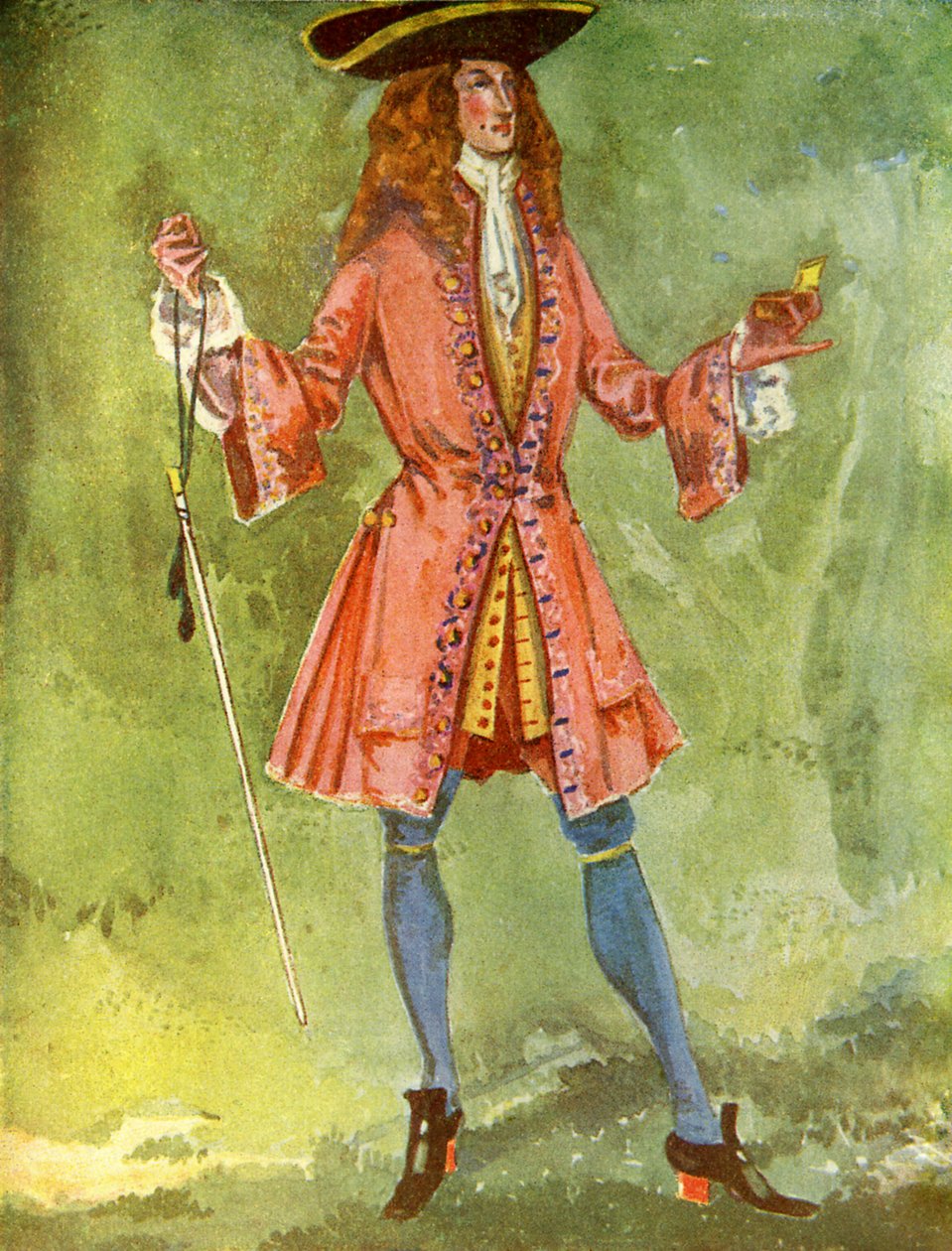 Mans dräkt under Anne I:s regering (1702-1714) av Dion Clayton Calthrop
