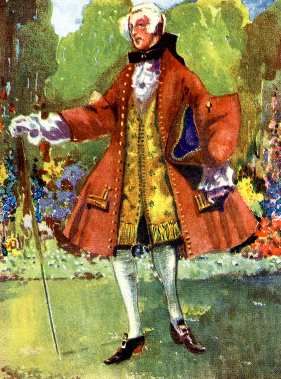 Mans kostym under George II:s (1727-1760) av Dion Clayton Calthrop