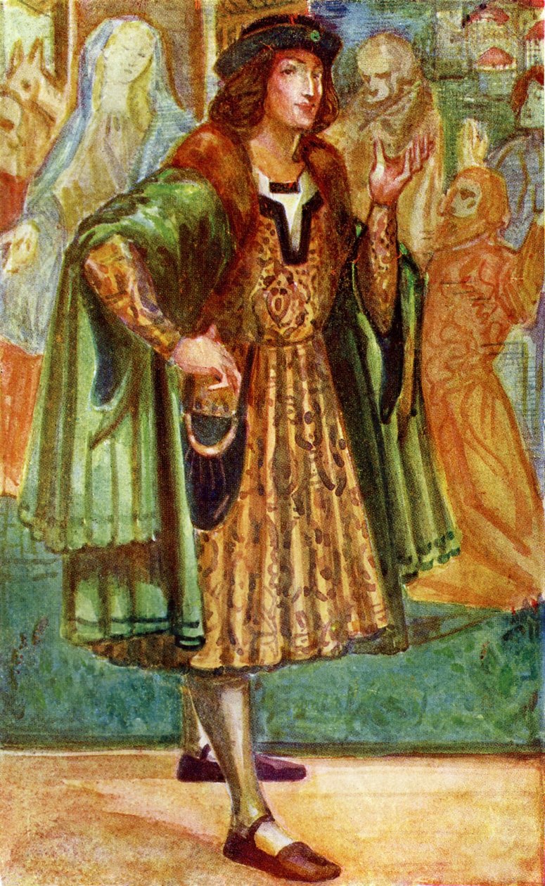 Mans kostym under Rikard III:s (1483-1485) regeringstid av Dion Clayton Calthrop