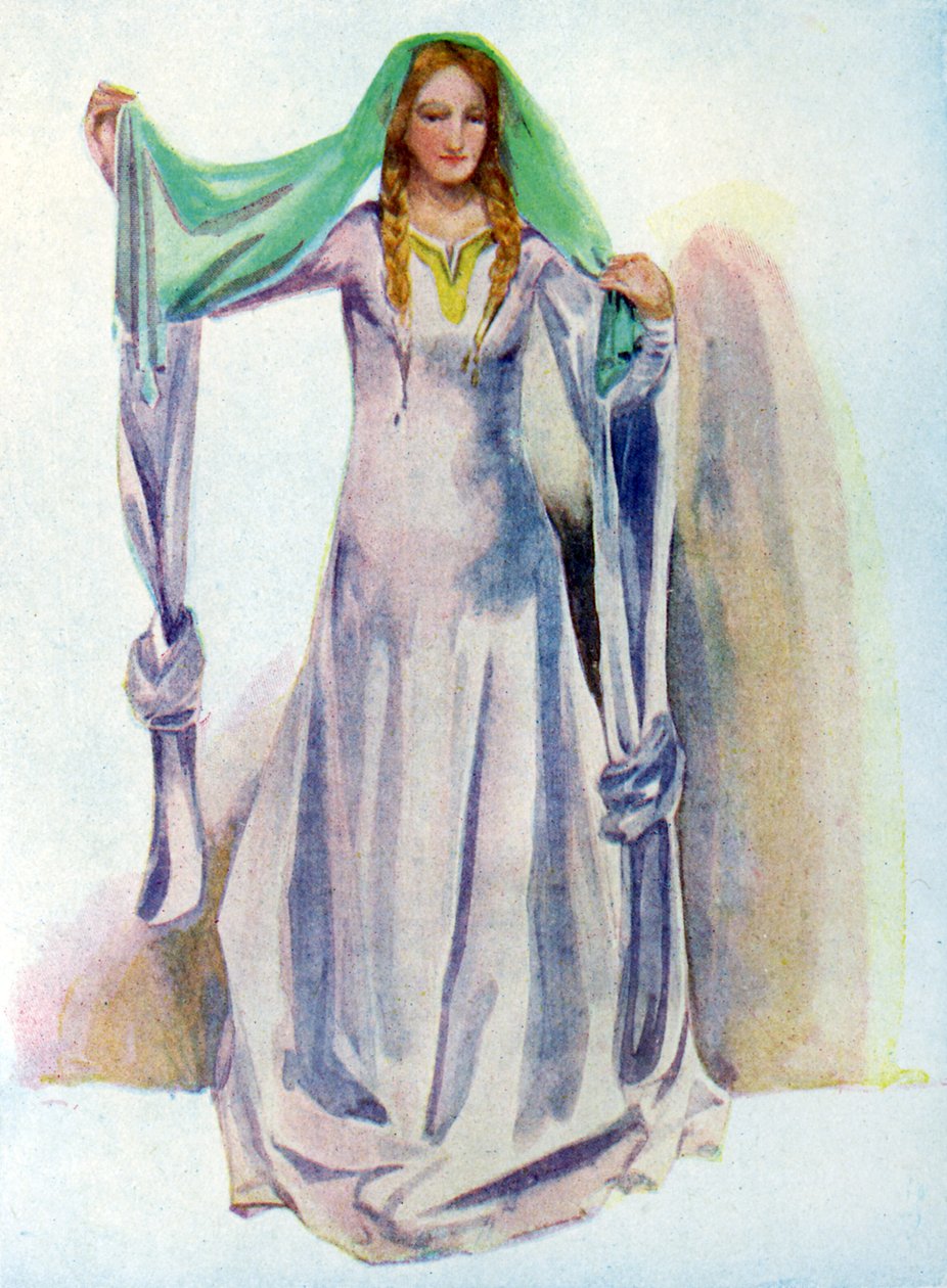Kvinnodräkt under Stephens regeringstid (1135 -1154) av Dion Clayton Calthrop