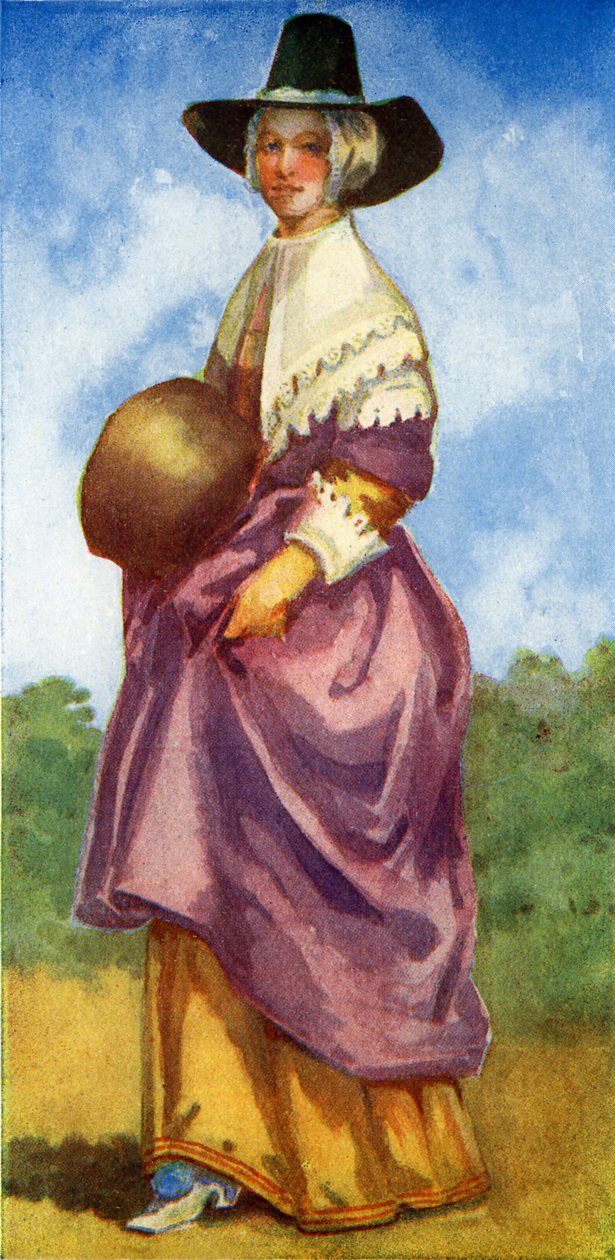 Kvinnodräkt under Cromwells regeringstid (1649-1660) av Dion Clayton Calthrop