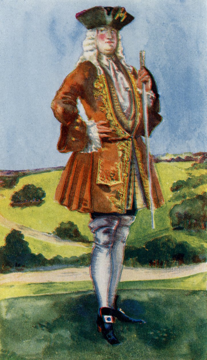Mansdräkt under George I:s regering (1714-1727) av Dion Clayton Calthrop