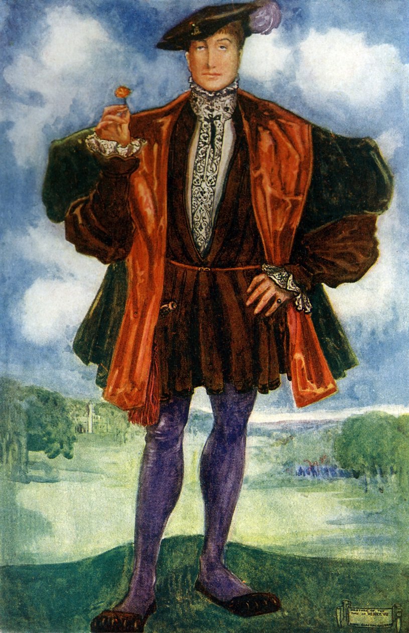 Mans kostym under Henrik VIII:s regeringstid (1509-1547) av Dion Clayton Calthrop