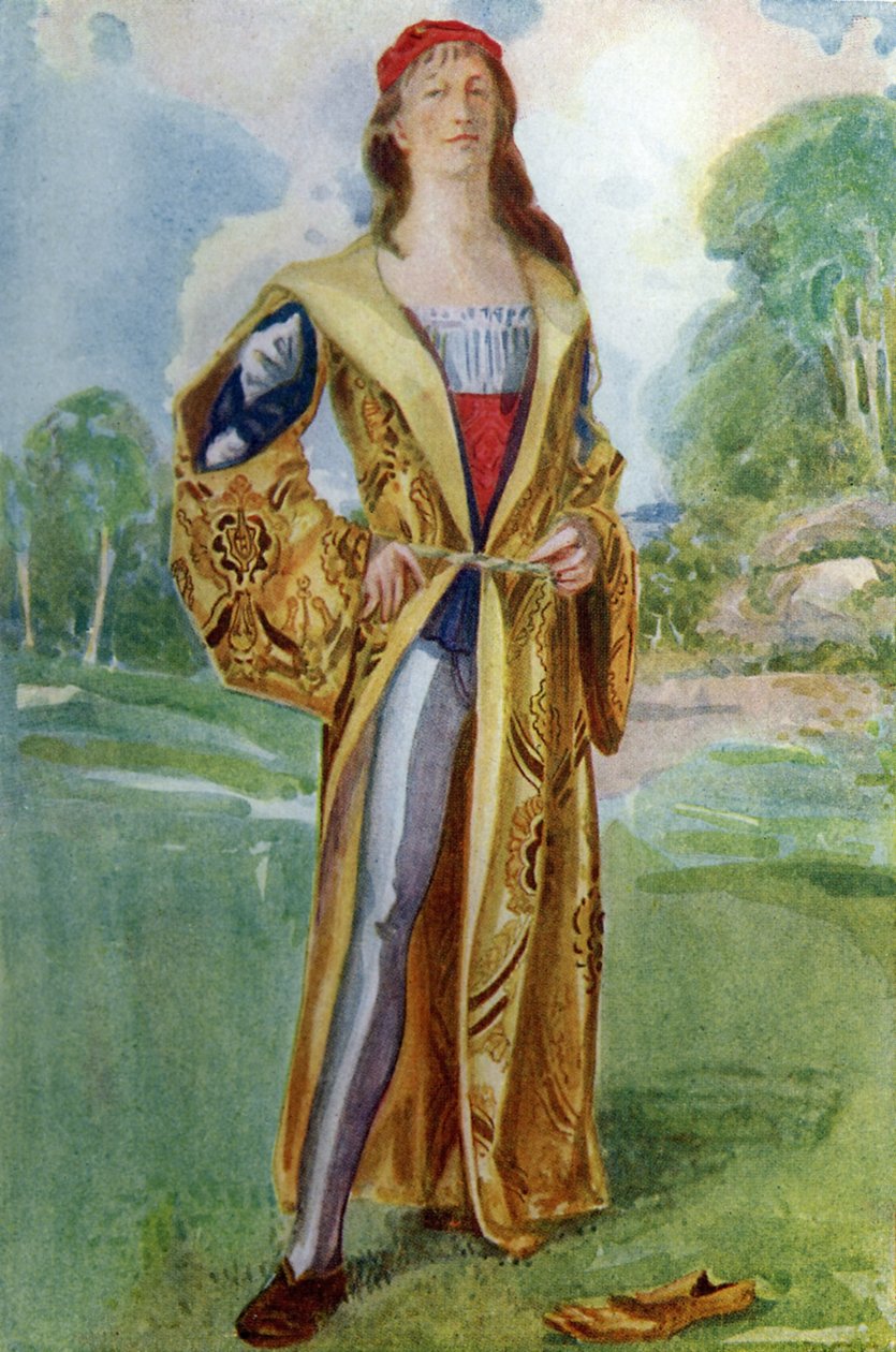 Mans kostym under Henrik VII:s regeringstid (1485-1509) av Dion Clayton Calthrop