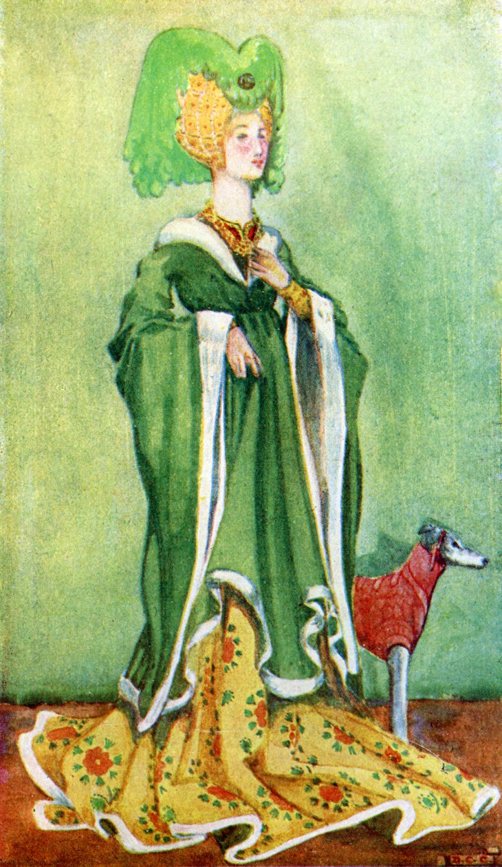 Kvinnodräkt under Henrik VI (1422-1461) av Dion Clayton Calthrop