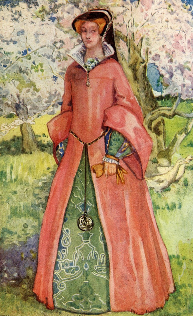 Kvinnodräkt under Maria I:s regering (1553-1558) av Dion Clayton Calthrop