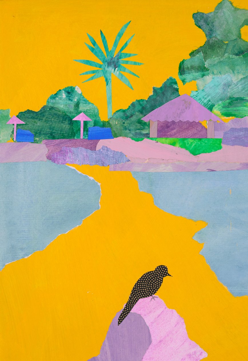 Brasiliansk strand (collage) av Dione Verulam