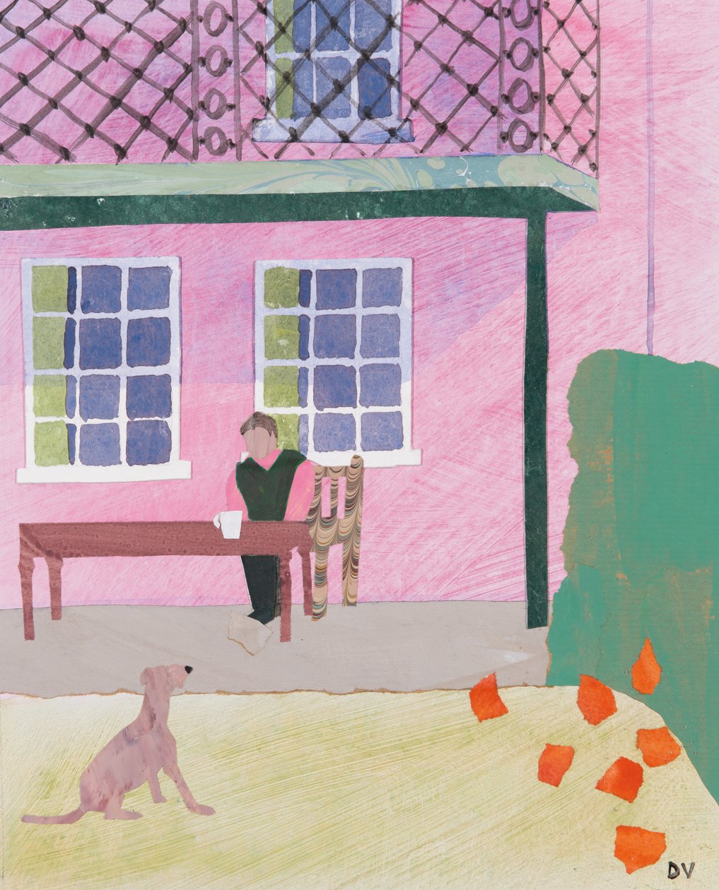 Kaffepaus (collage) av Dione Verulam