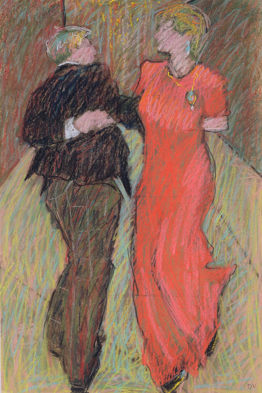 Dancing in Paris, 2006 (pastell på papper) av Dione Verulam