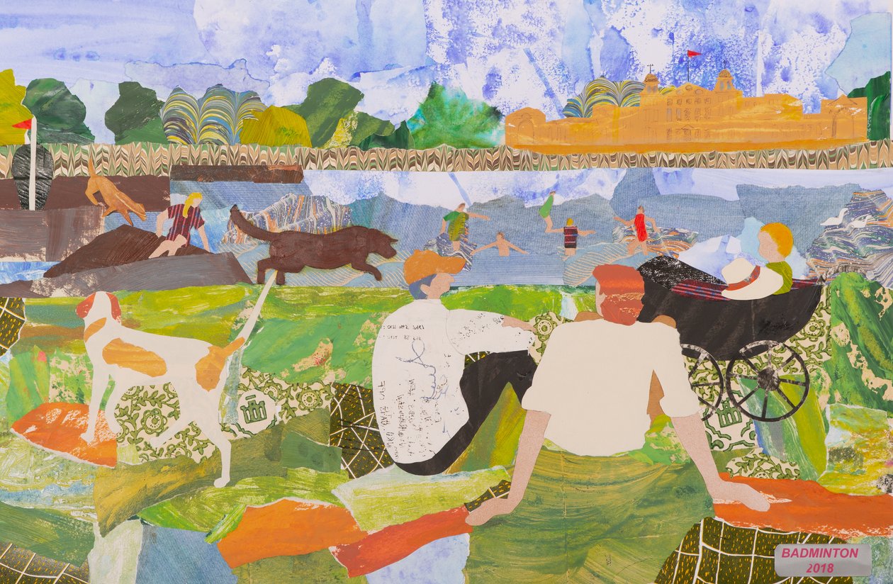 Hot Badminton, 2020 (collage) av Dione Verulam